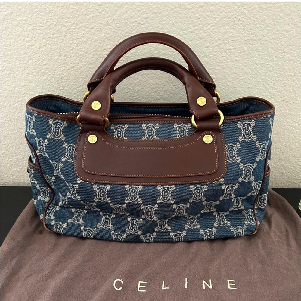 Vintage CELINE Paris Boogie Bag Denim
